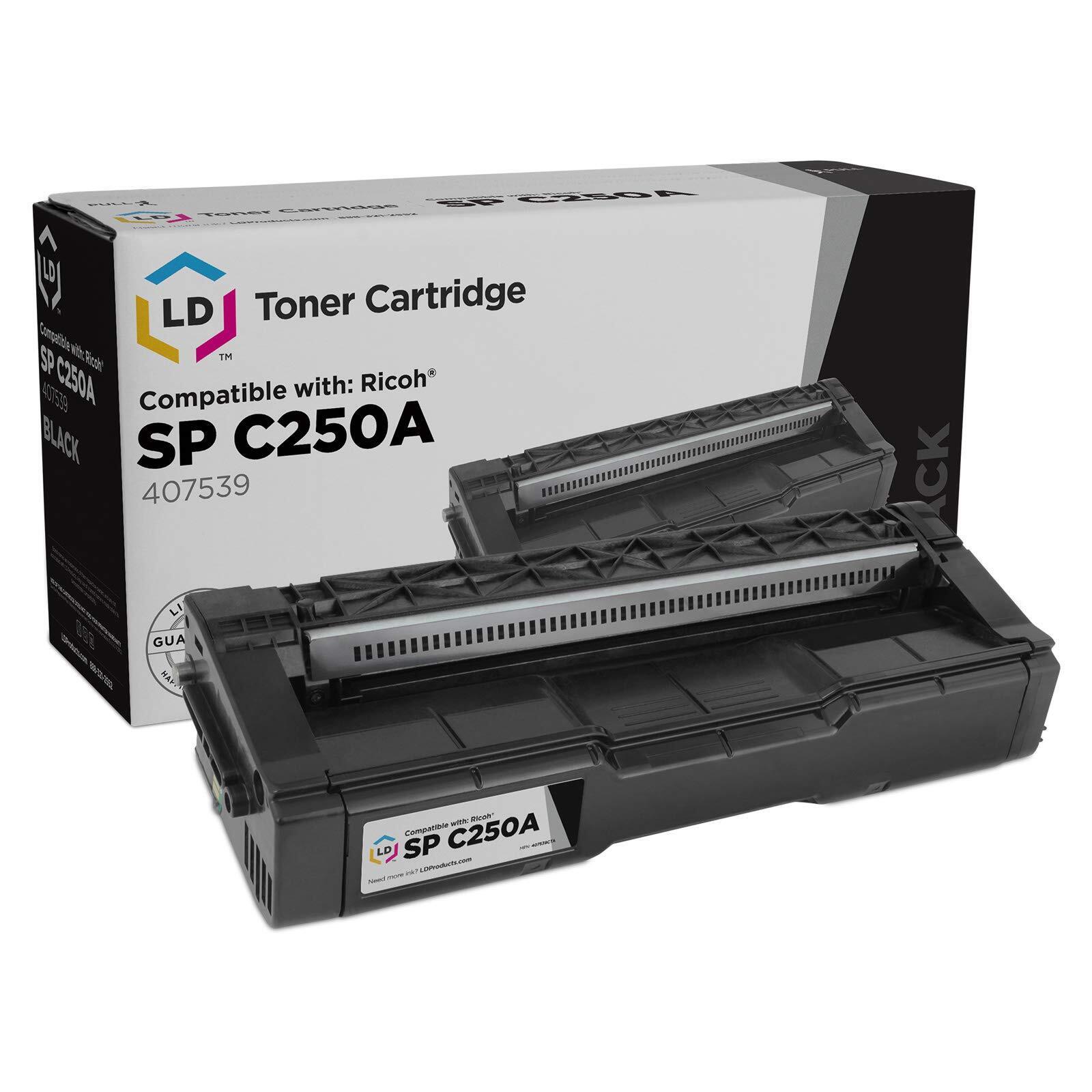 Compatible Toner Cartridge Replacement for Ricoh SP C250 407539 (Black)