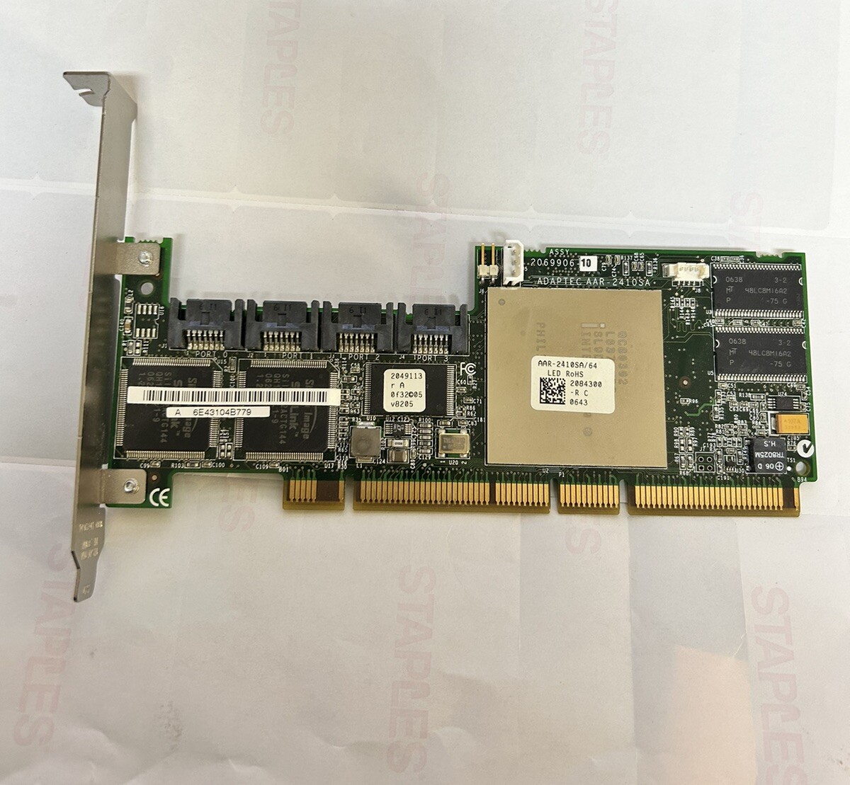 IBM  71P8650/39R8810 AAR-2410SA/64M SERVERAID 7T 4-PORT SATA PCI RAID CONTROLLER