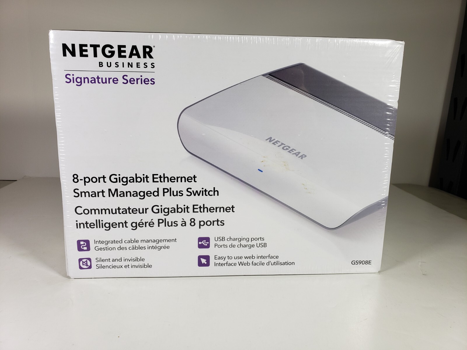 NETGEAR GS908E-100NAS 8-port Gigabit Ethernet Switch Brand New Factory Sealed
