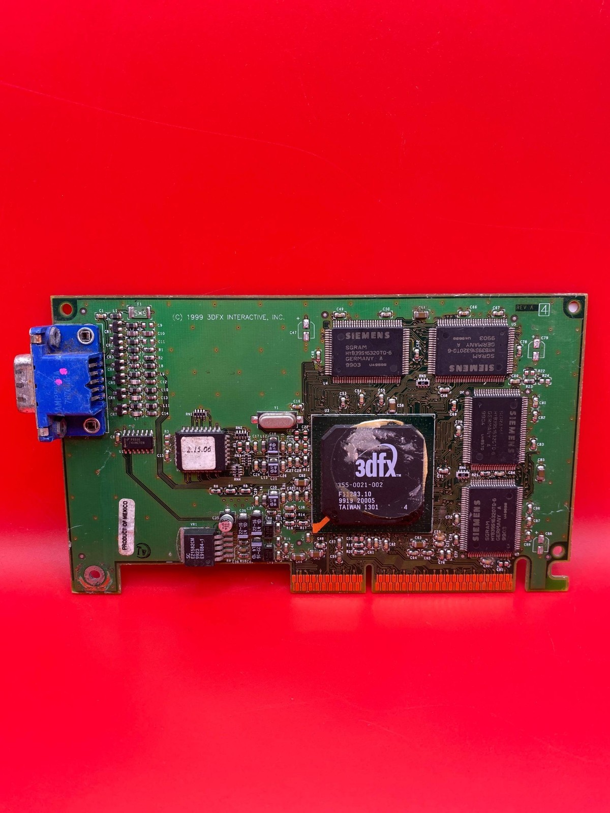 Vintage 3Dfx AGP Card Voodoo3 Velocity 100 210-0380-001-A0 SKU 1662