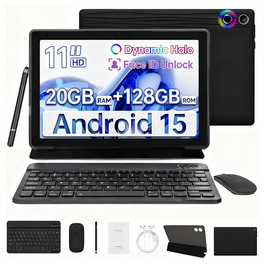 Tablet 11 Inch Android 15 Tablets 20GB RAM+128GB ROM (TF 1TB) with Octa-Core