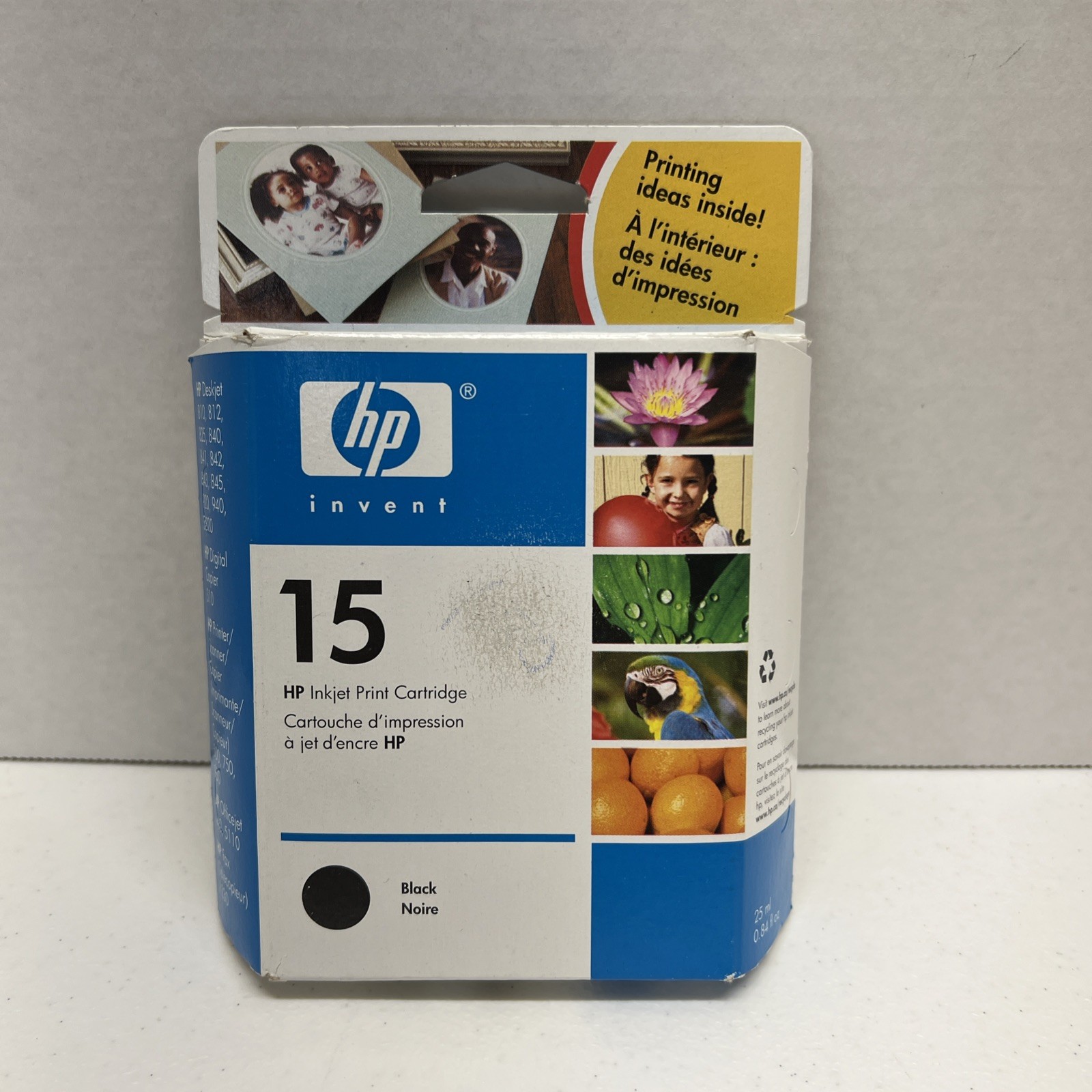 HP Genuine 15 Black Ink Cartridge - New Sealed C6615DC - EXPIRED June 2006
