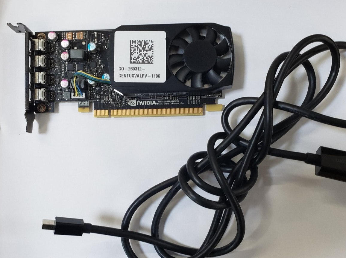 NVIDIA QUADRO P600 PNY VCQP600 2GB GDDR5 4xMiniDP WORKSTATION w/ CABLE (READ)