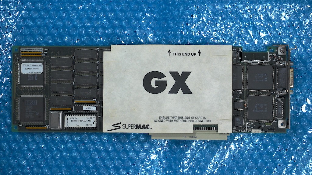 SuperMac Thunder II GX 1360 NUBUS Video Card Vintage Tested Japan JP MG01 1.5