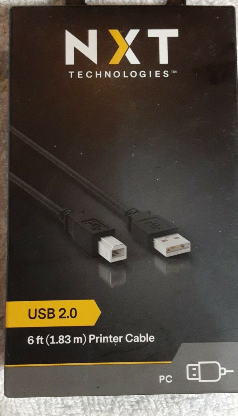 NXT Technologies 6' USB A Male/B Male Black NX29749
