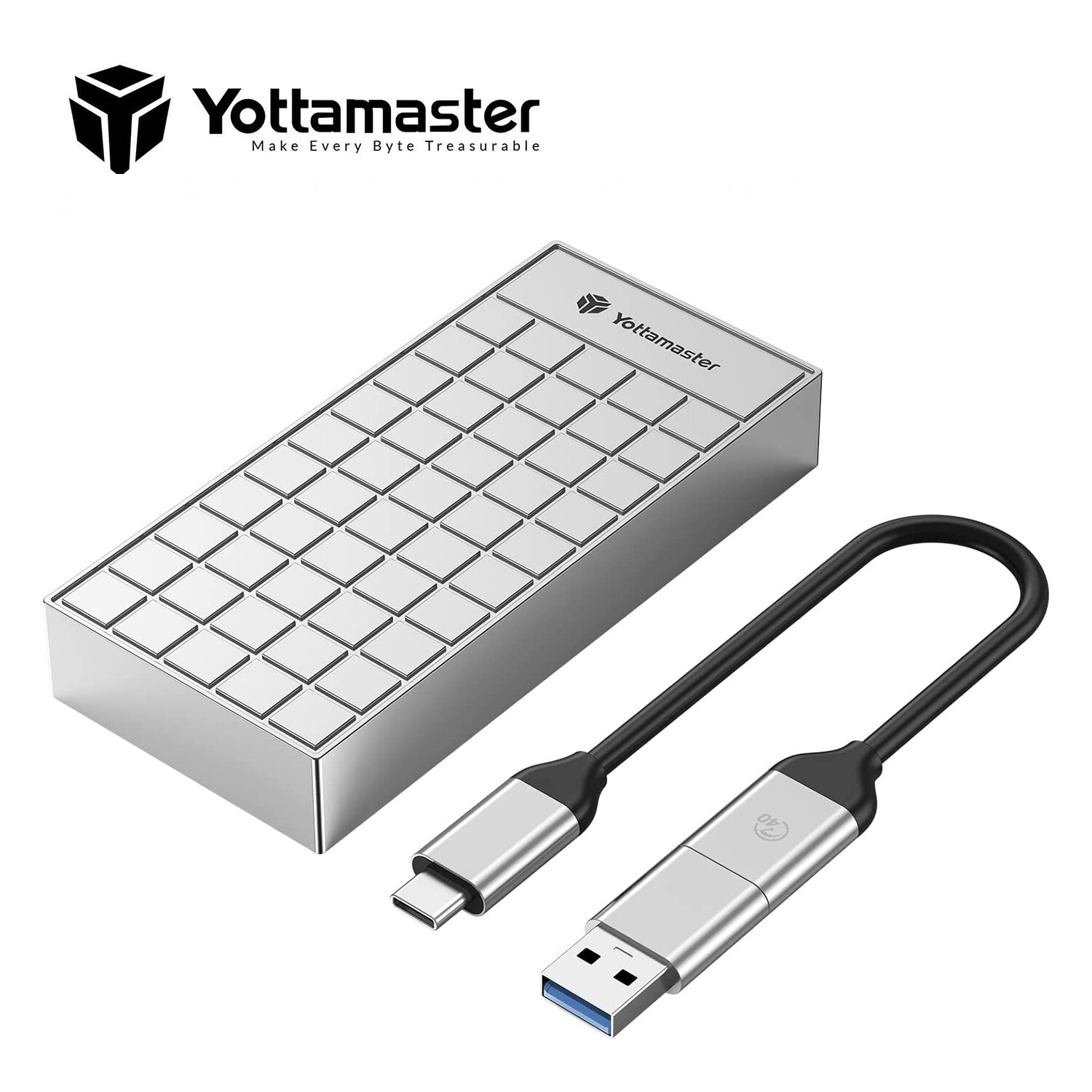 Yottamaster 40Gbps M2 SSD Case NVME Enclosure M.2 to USB TypeC USB 4 SSD Adapter