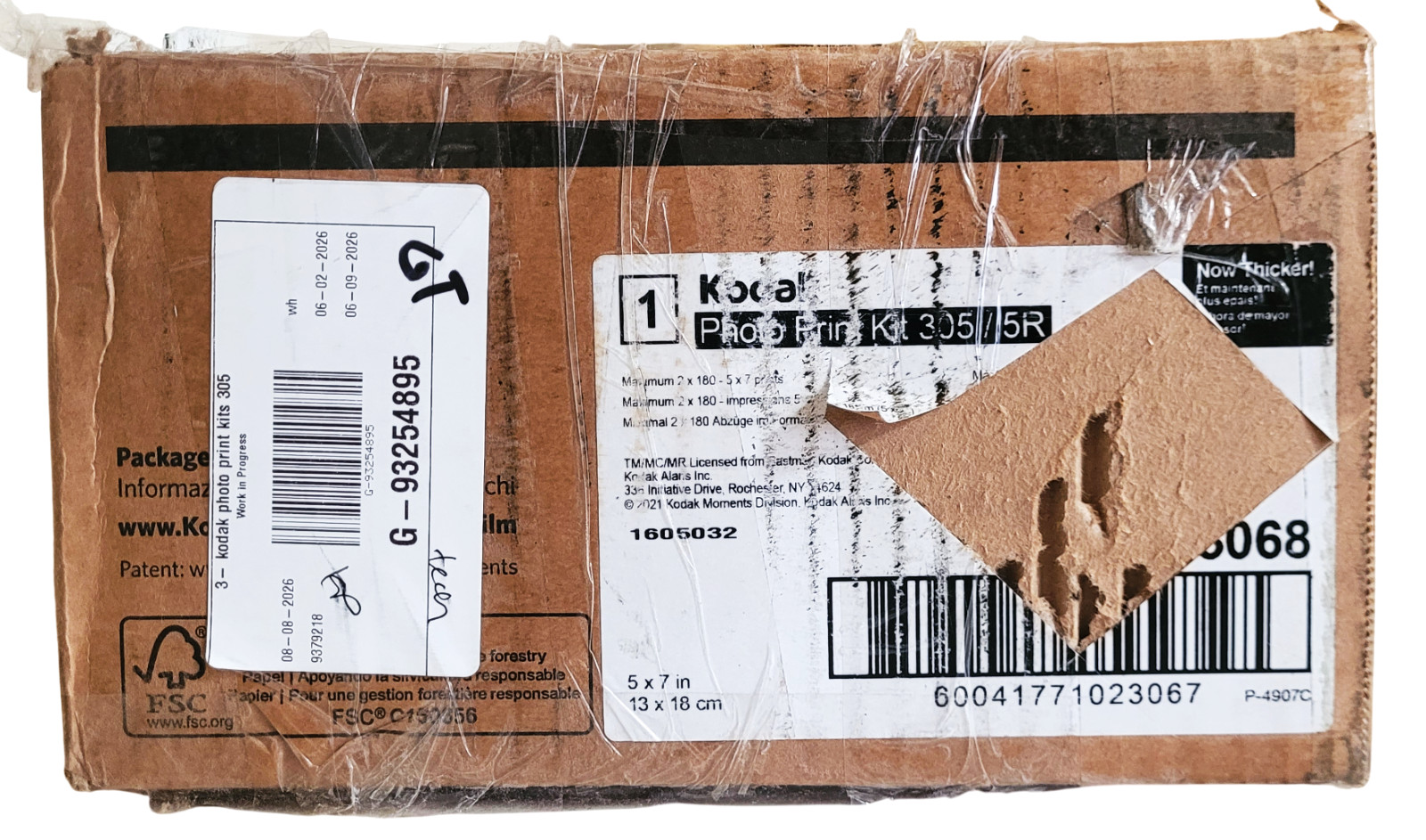 Kodak Photo Print Kit 305/5R 5"x7" New With Rough Box