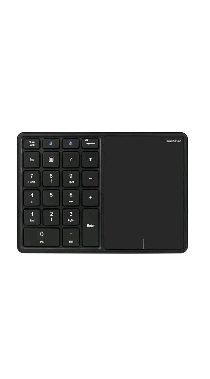 Numeric Keyboard With Touchpad BT Keypad 2.4G Wireless Number Pad Rechargable 
