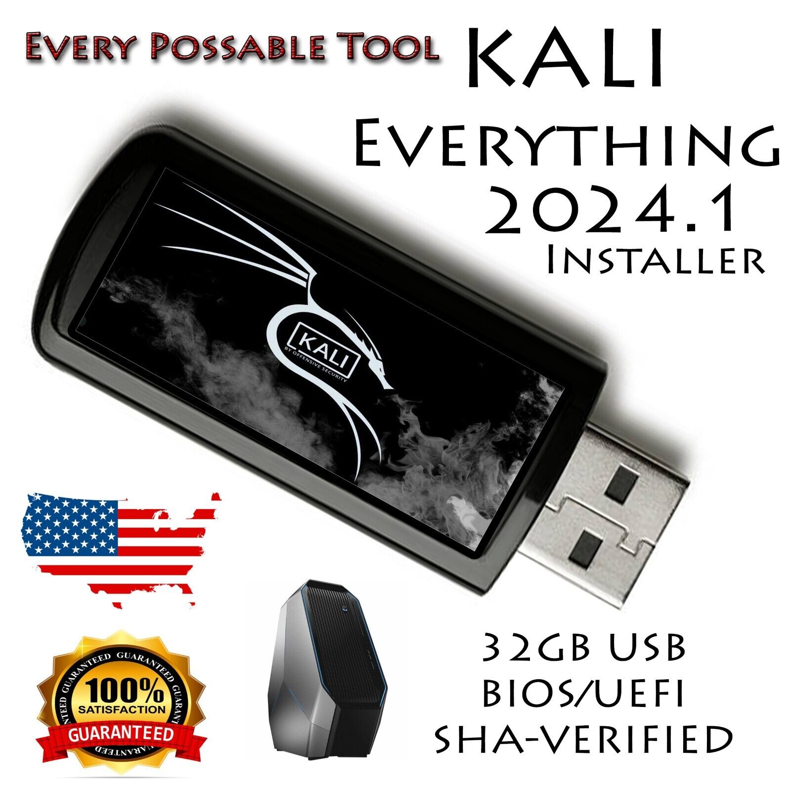 Kali Linux 2024.1 Everything Installer USB - Latest Version EVERY PENTEST TOOL