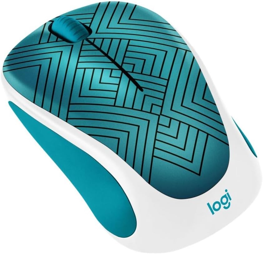 Logitech M317c Wireless Mouse w/ Nano Receiver - Teal Maze (3EA)