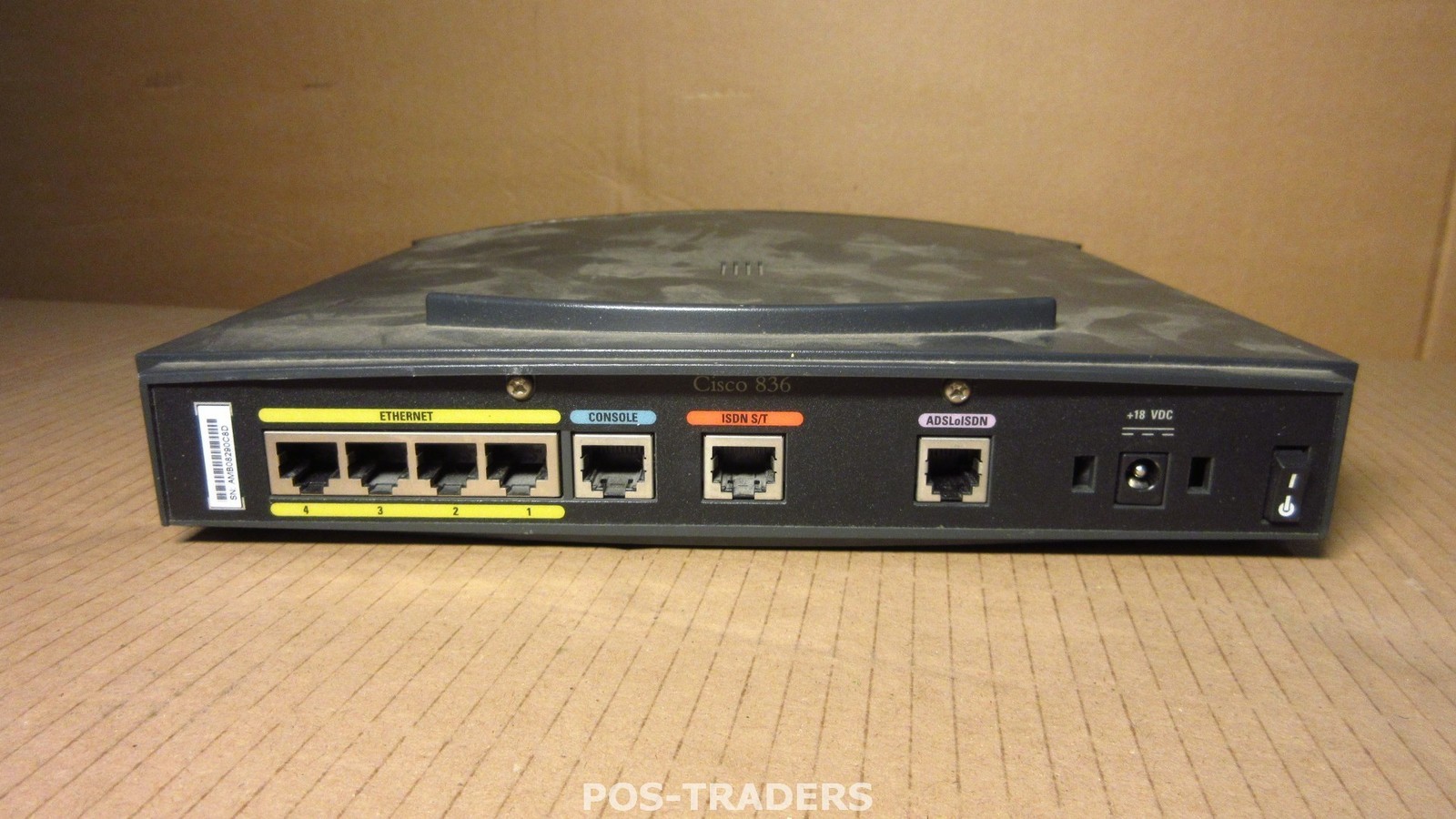 Cisco 836 ADSL over ISDN Secure Broadband 4-PORTS RJ45 NETWORK Router - Excl PSU
