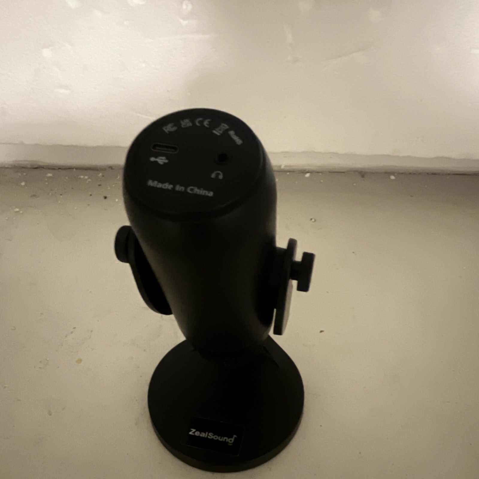 ZealSound USB Condenser Desktop Microphone Black with Mute Switch for Recording