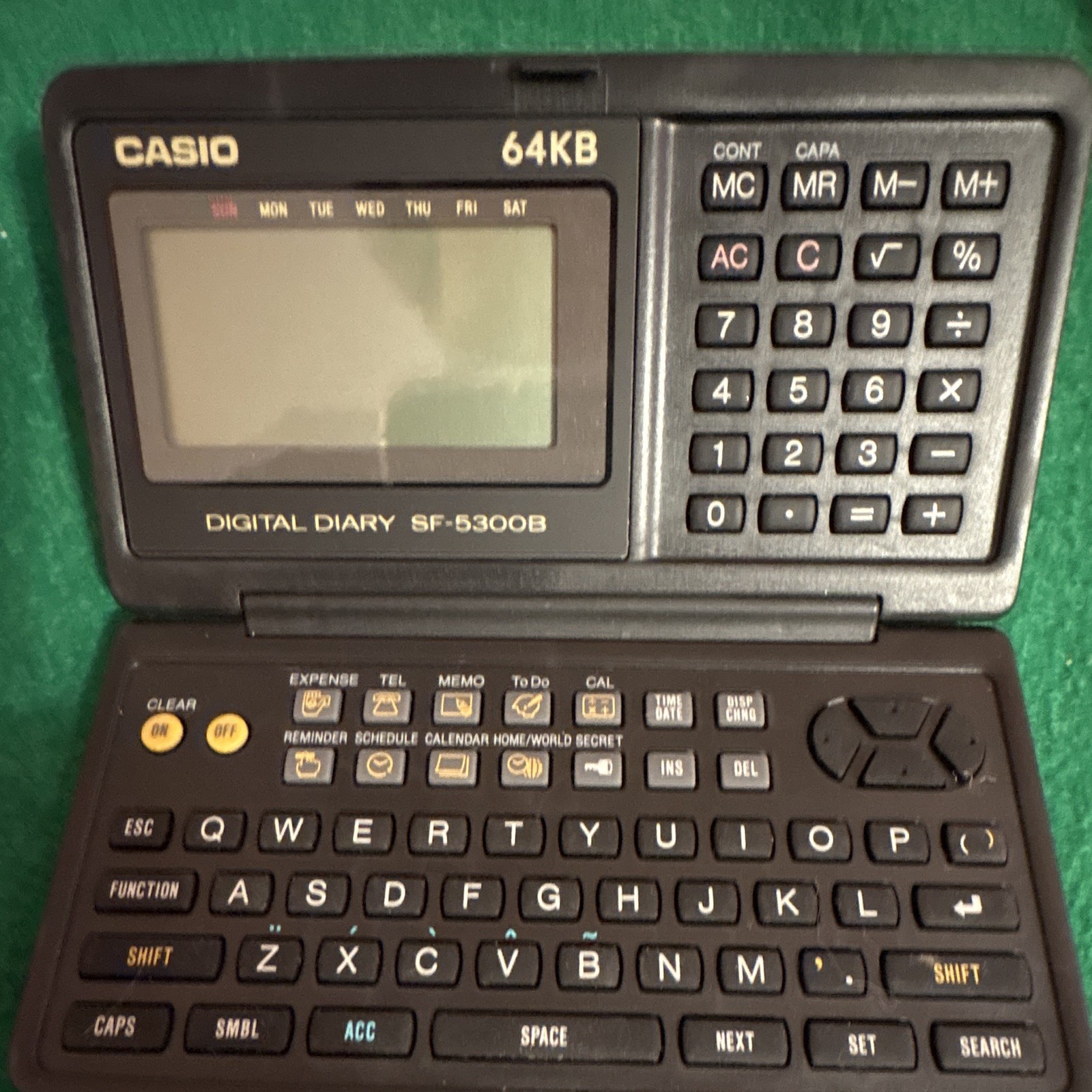 Casio SF-5300B Digital Diary 64KB Electronic Organizer QWERTY Calculator 