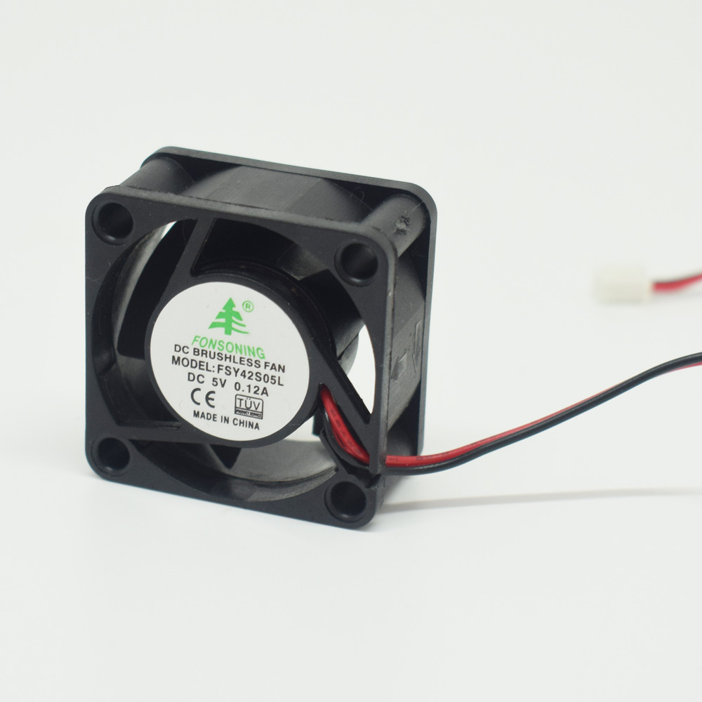 1pc Brushless DC Cooling Fan 40x40x20mm 4020 5 blades 5V 0.12A 2pin Connector