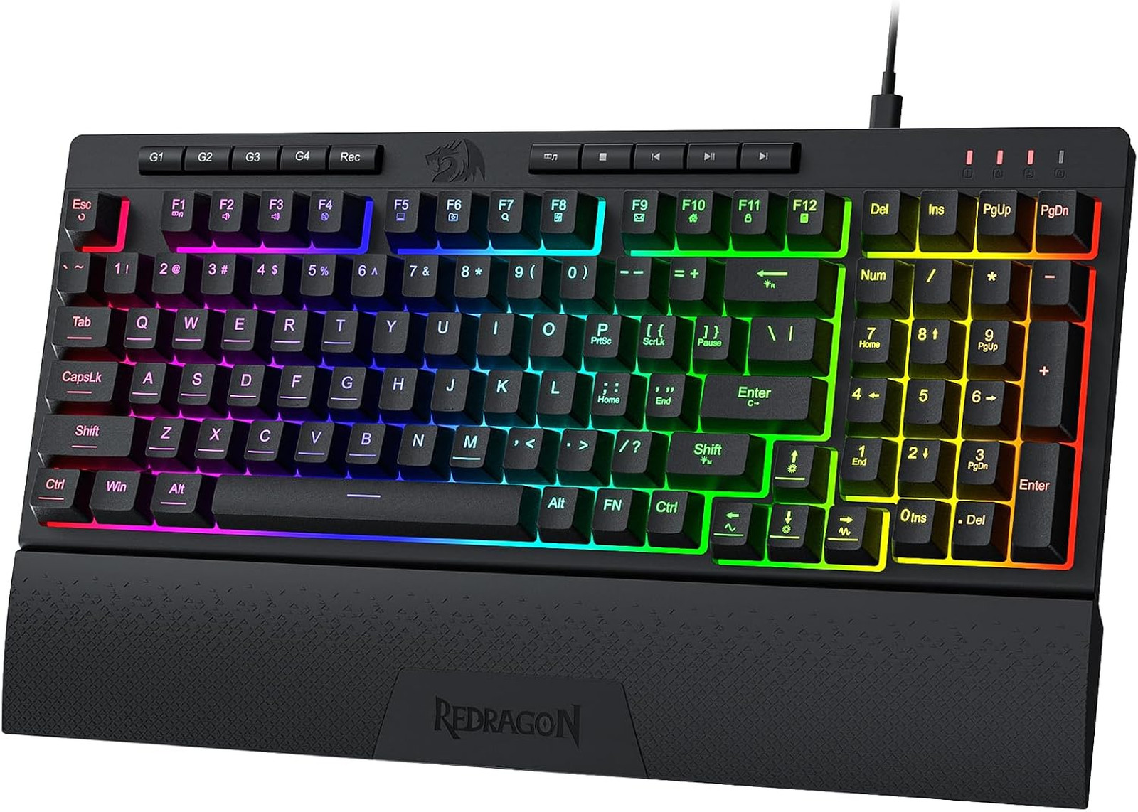 Shiva Wired Rgb Membrane Gaming Keyboard 98 Keys Mechanical Feel Backlit K515