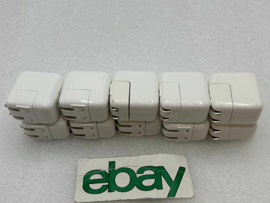 100% Genuine Original Apple iPad 12W USB Power Adapter Charger (A1401) LOT OF 10