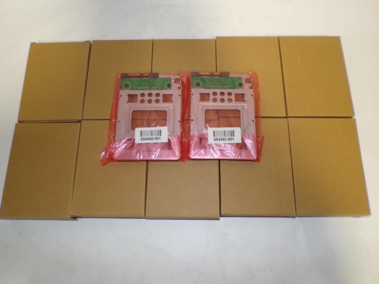 *Lot of 10* New Set of 2 HP 654540-001 2.5" SSD to 3.5" Converter HDD Caddy