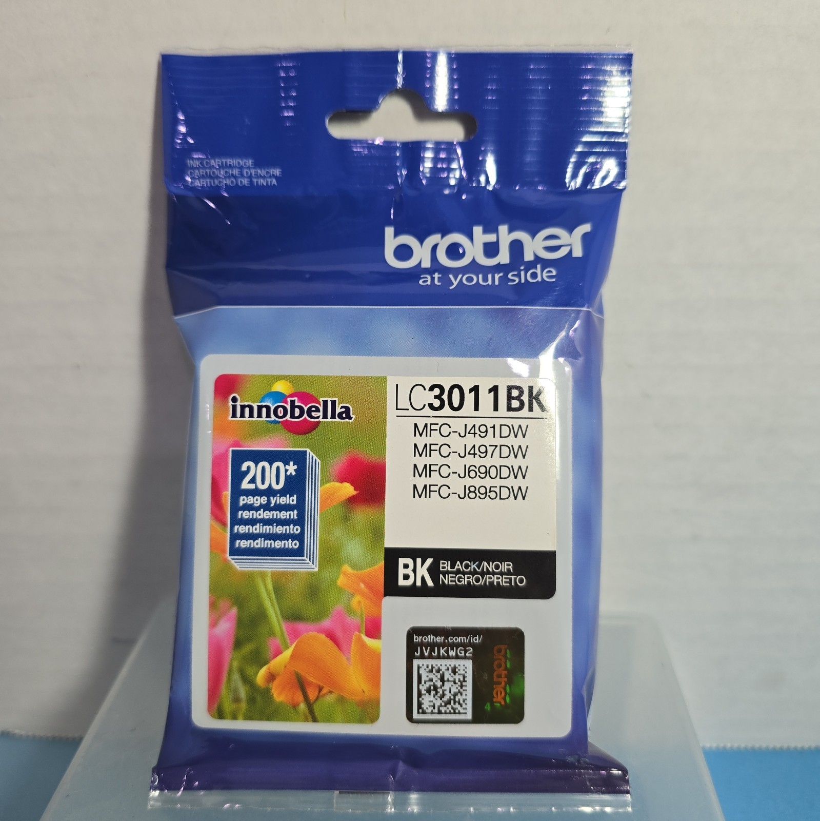 BROTHER LC3011BK BLACK 200 PAGE YIELD INK CARTRIDGE NEW SEALED Expired 12/2024