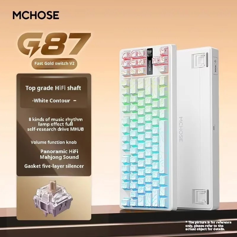 MCHOSE G87 V2 Wireless Mechanical Keyboard Gaming Hot-Swap RGB Bluetooth 2.4Ghz 