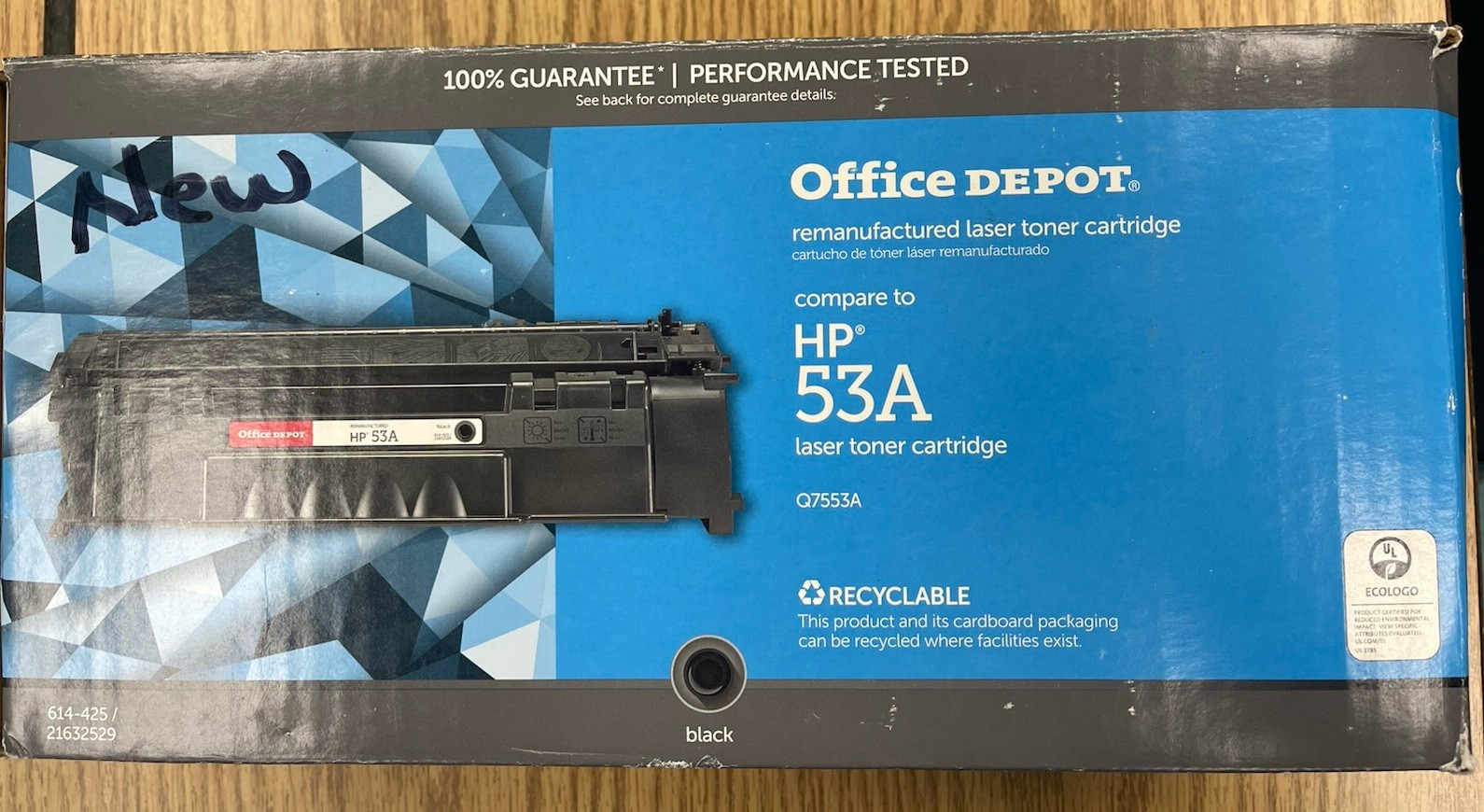Office Depot HP 53A Q7553A Black LaserJet Toner Print Cartridge SEALED Genuine 