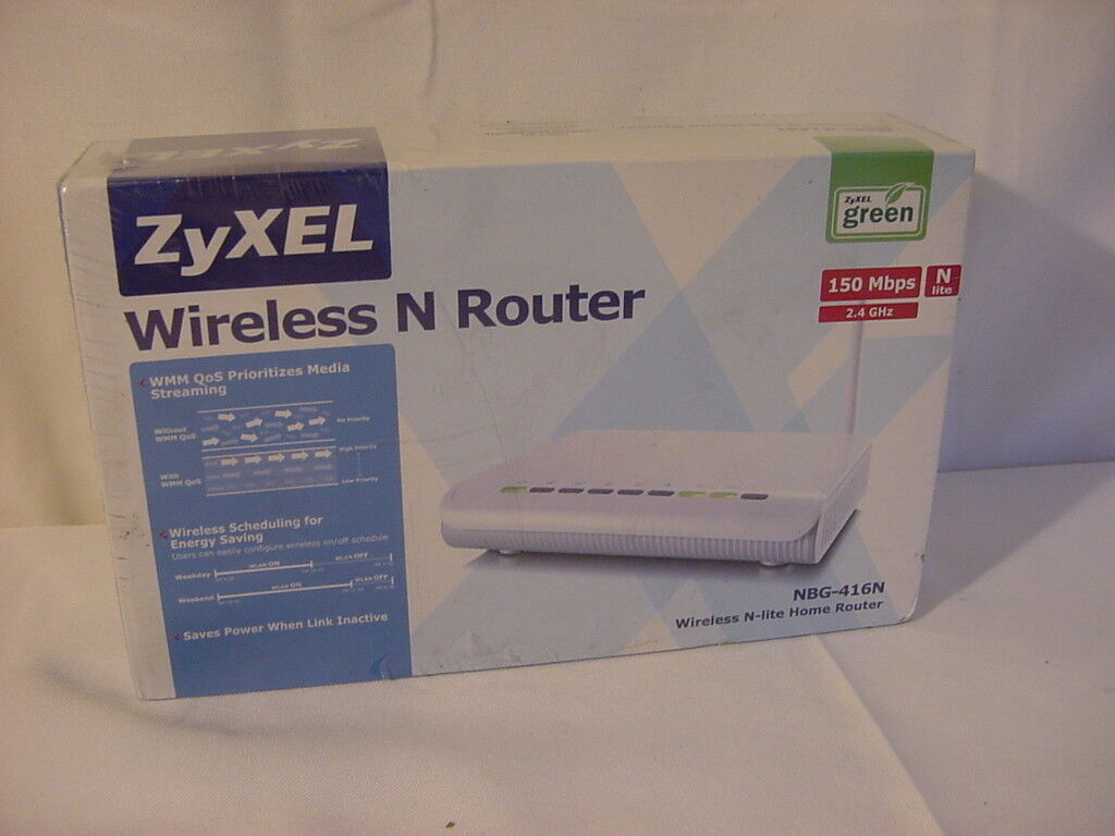 SEALED NEW ZYXEL WIRELESS N ROUTER 150 Mbps Model NBG-416N 