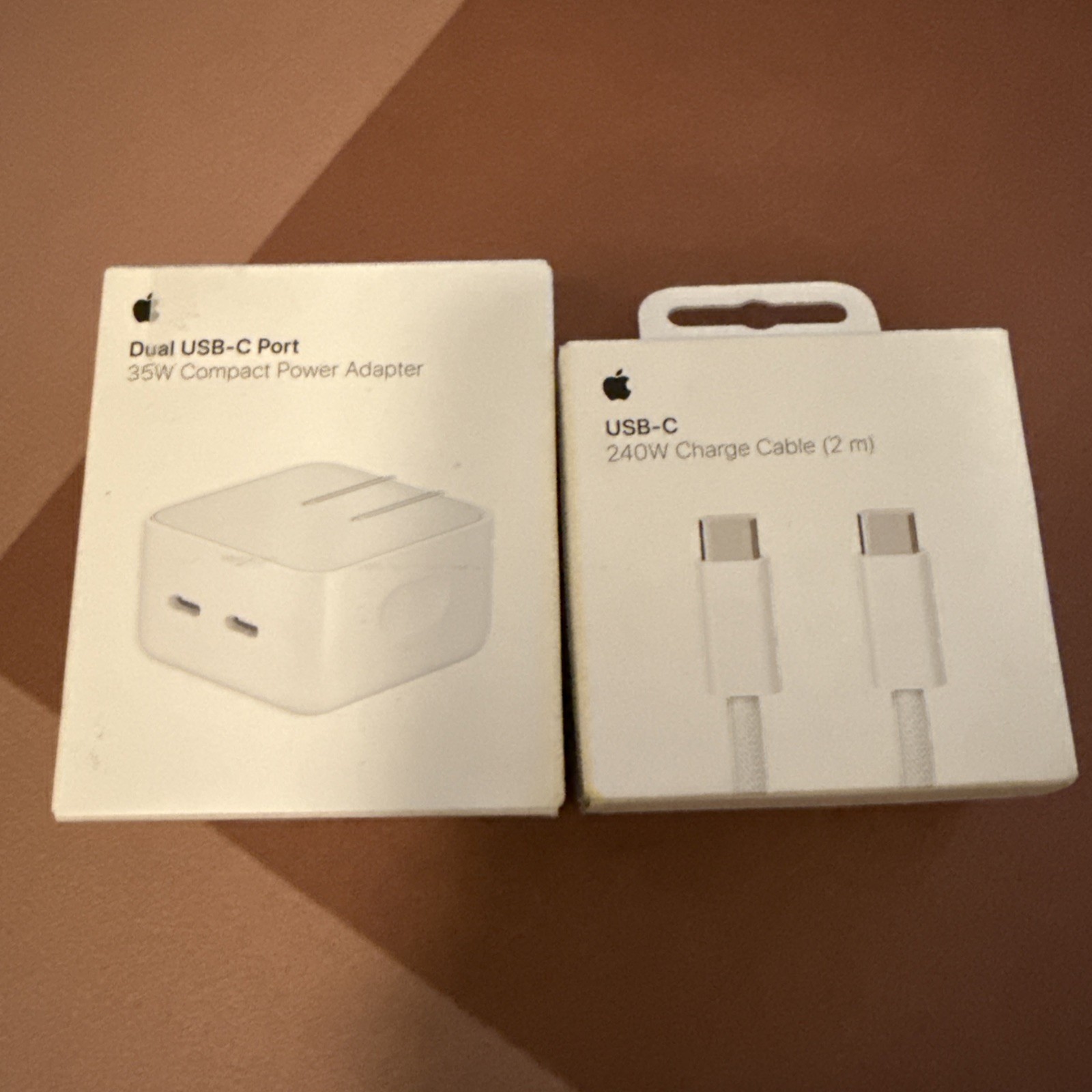 Genuine OEM Apple 35W Dual USB-C  Compact Power Adapter w/ USB-C 2m Cable  A2794