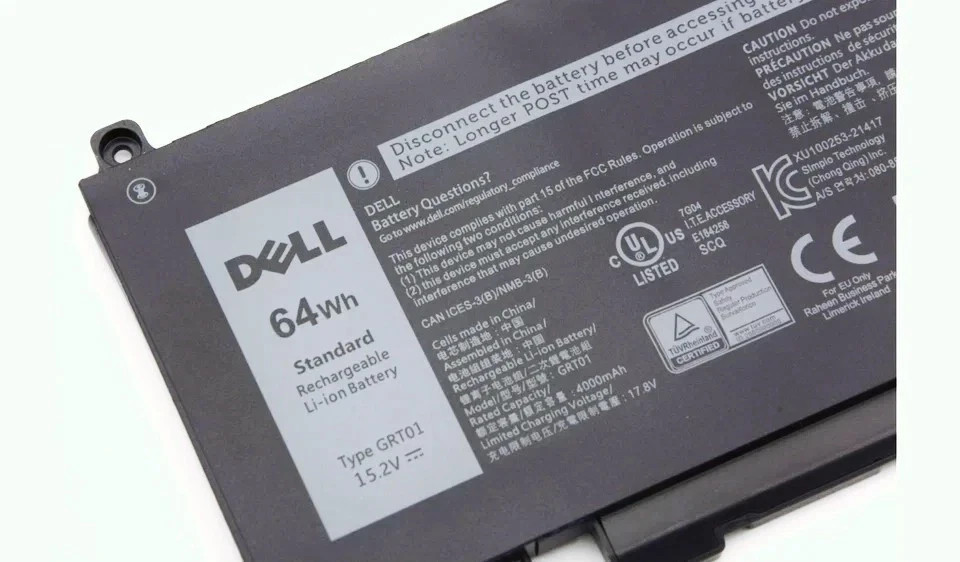 Genuine 64WH GRT01 R05P0 Battery For Dell Latitude 5531 5421 Precision 3581 3470