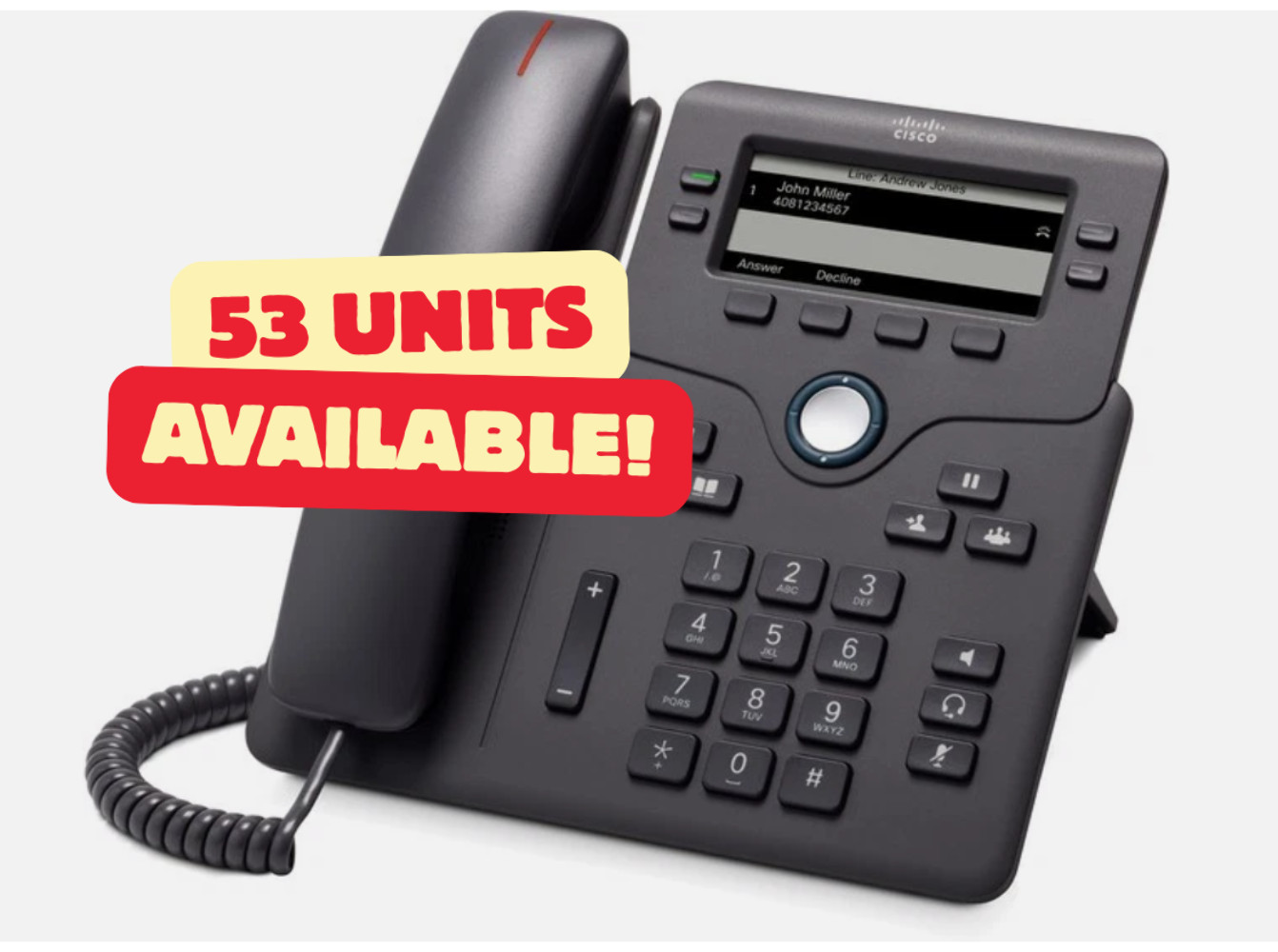 Cisco CP-6851 Phone VoIP Gigabit PoE Business Desk Phone CP-6851-3PCC-K9 NEW