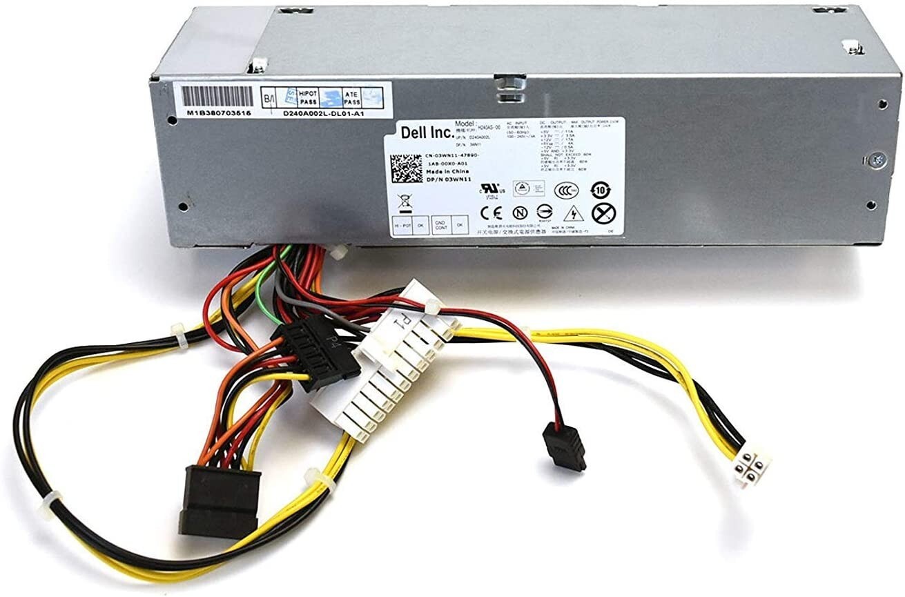 SFF PC 240W Power Supply Fit Dell OptiPlex 390 990 790 960 7010 3010 H240AS-00