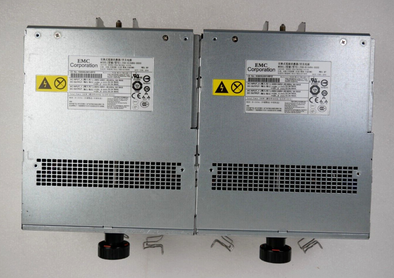Lot of 2 EMC Corporation 700-013484-0000 1600W Power Supply