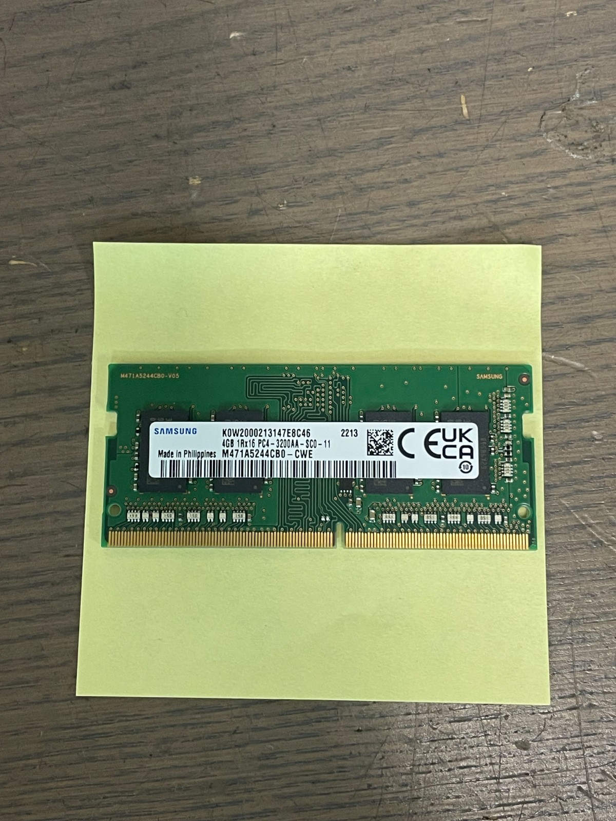 Samsung 4GB (SODIMM) DDR4 3200 MHz Memory (M471A5244CB0-CWE)