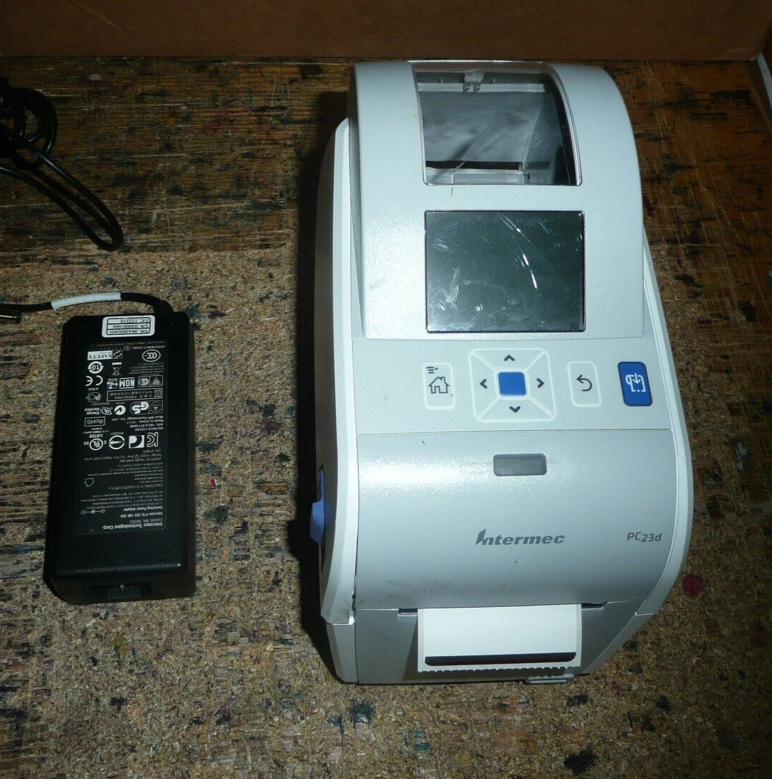 Intermec PC23d Barcode Label Desktop Thermal Printer USB w/ AC Adapter