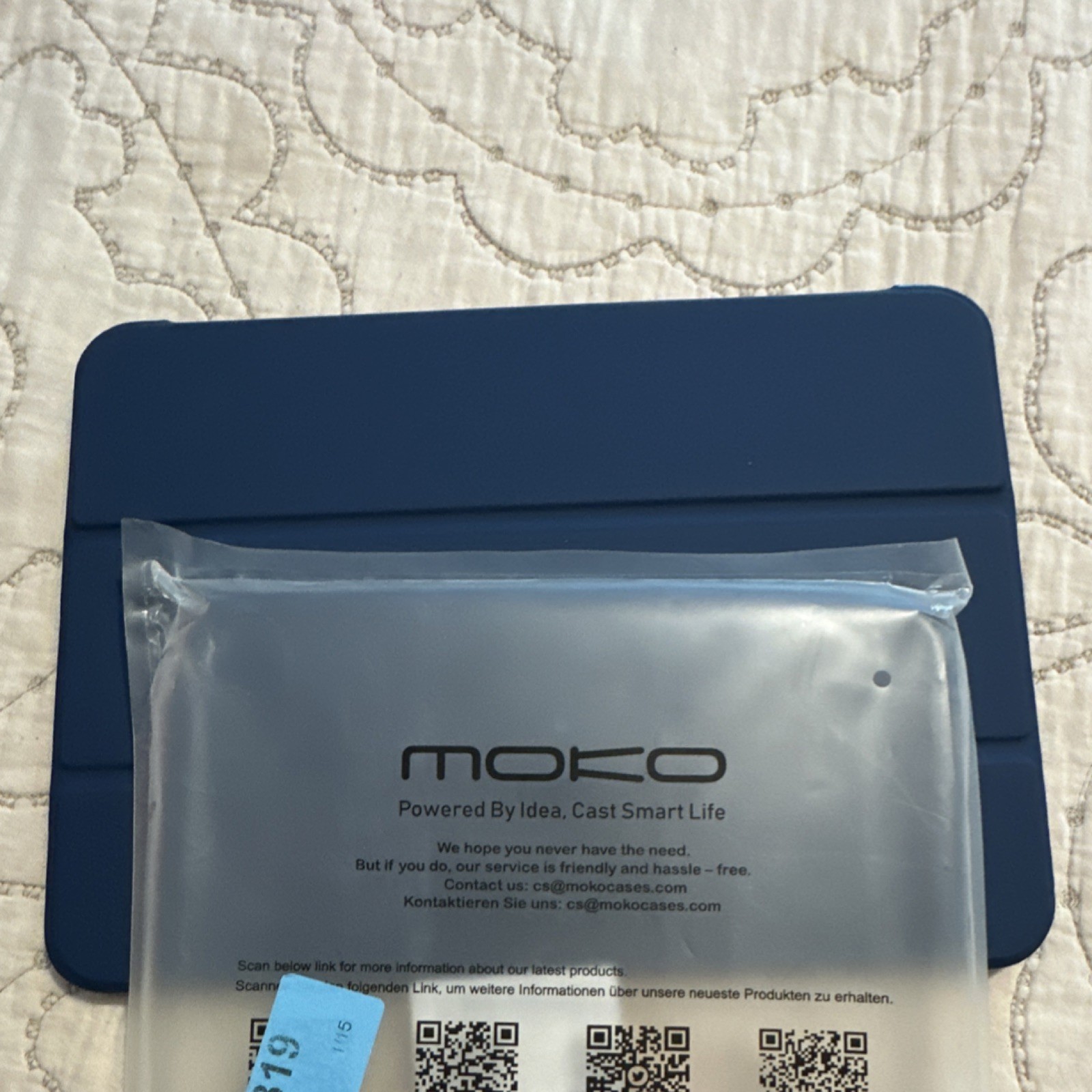 MoKo Blue Folding Folio Tablet Case 7 in x 10 in Protective Cover ET68-20116