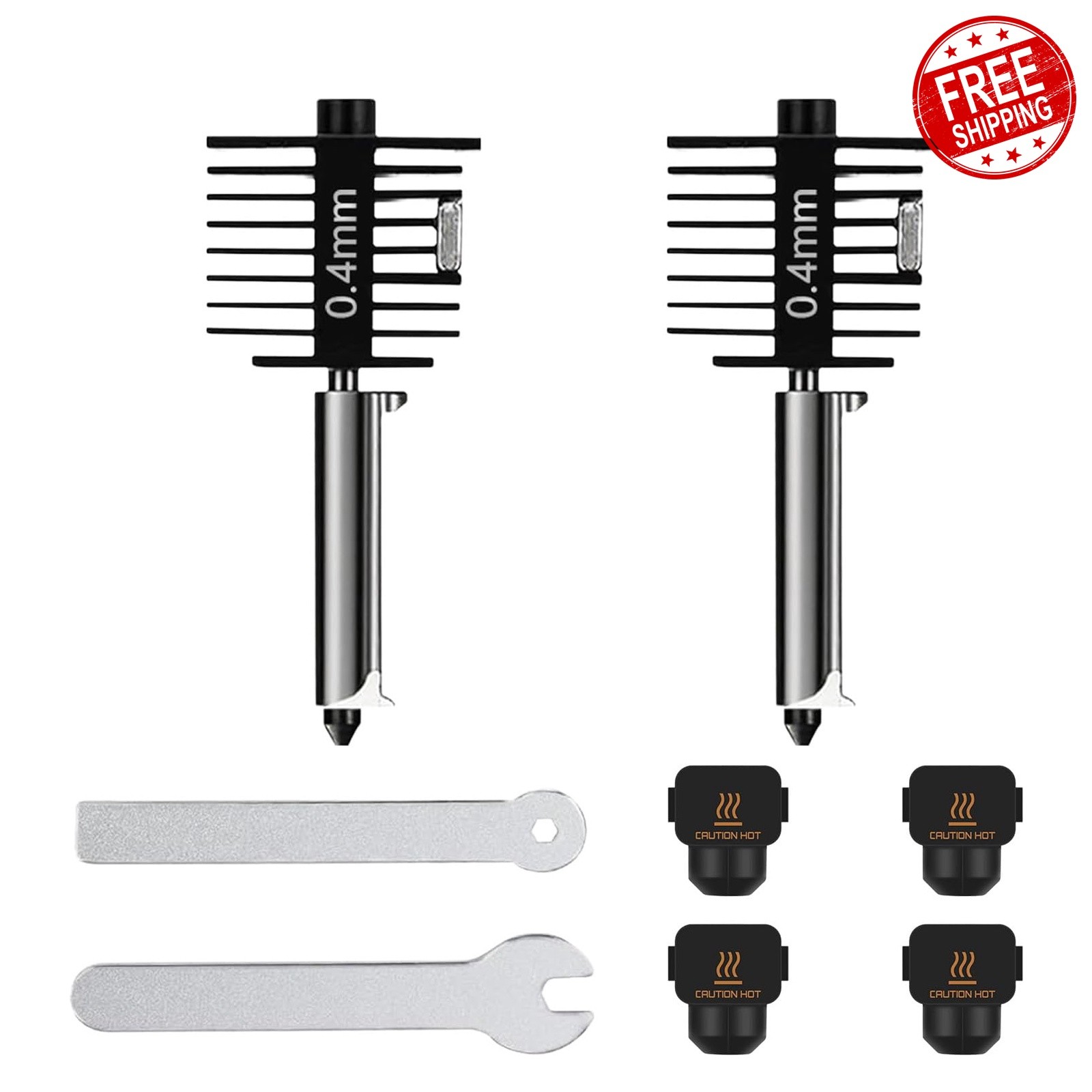 Biaysan 2-Pack 0.4mm Nozzle Hardened Steel Hotend