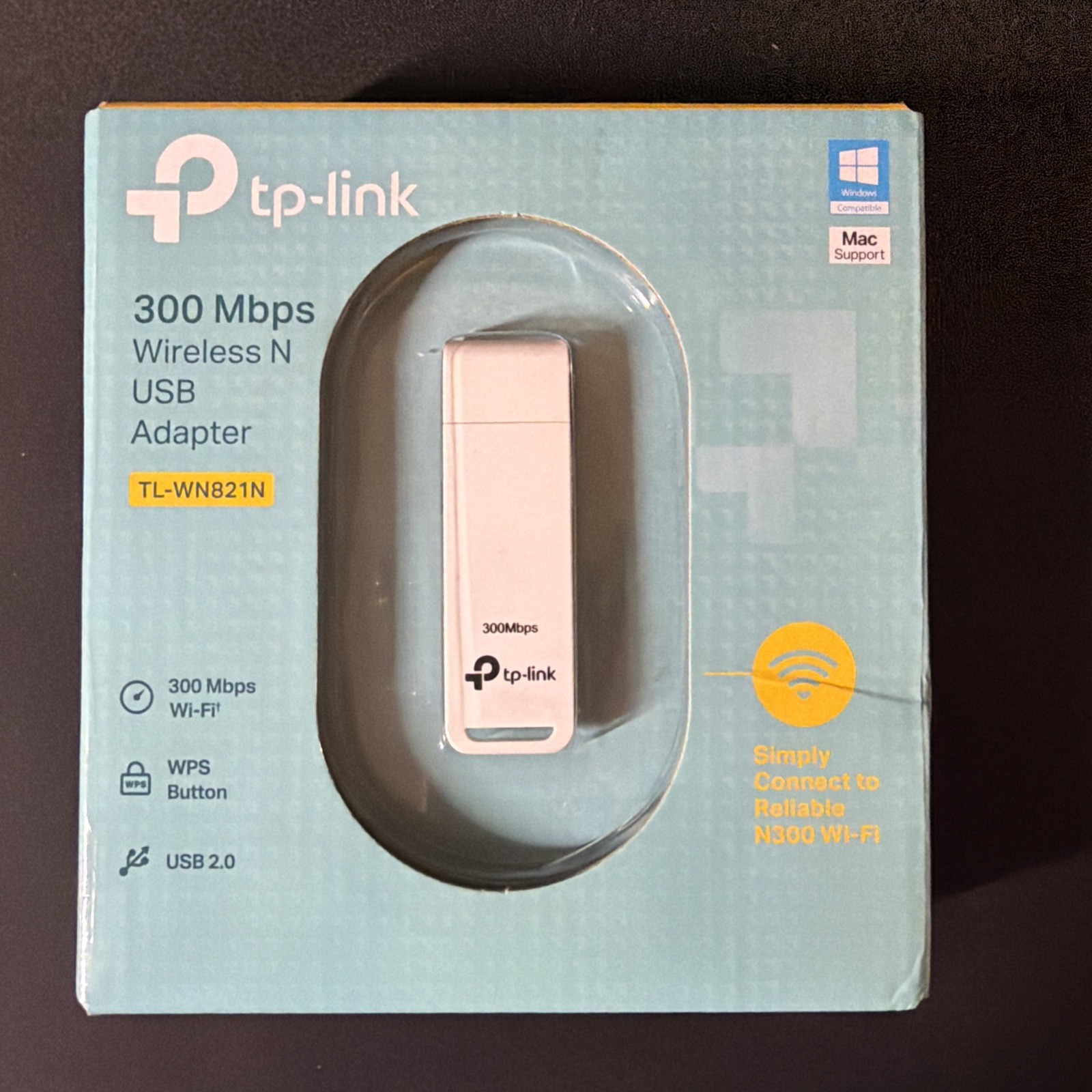 TP Link TL-WN821N Wireless N USB Adapter 300Mbps - WORKS - REF 1811