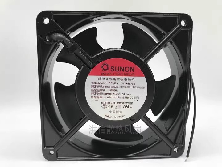 SUNON DP200A P/N2123XBL.GN 12038 AC220V-240V 12CM Axial Cooling Fan