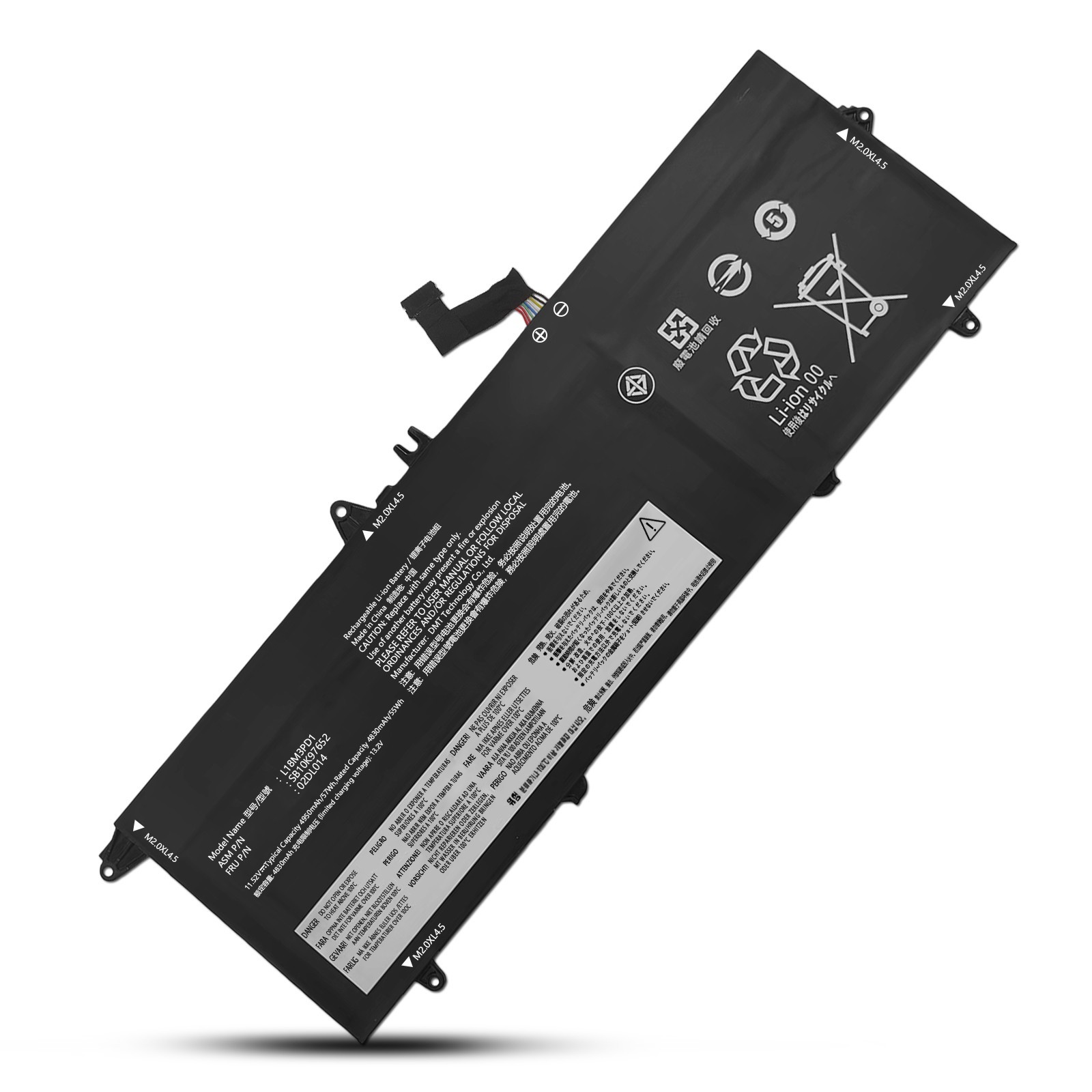 lot L18C3PD2 L18M3PD1 L18L3PD1 BATTERY FOR LENOVO Thinkpad T14S T490S T495S 57Wh