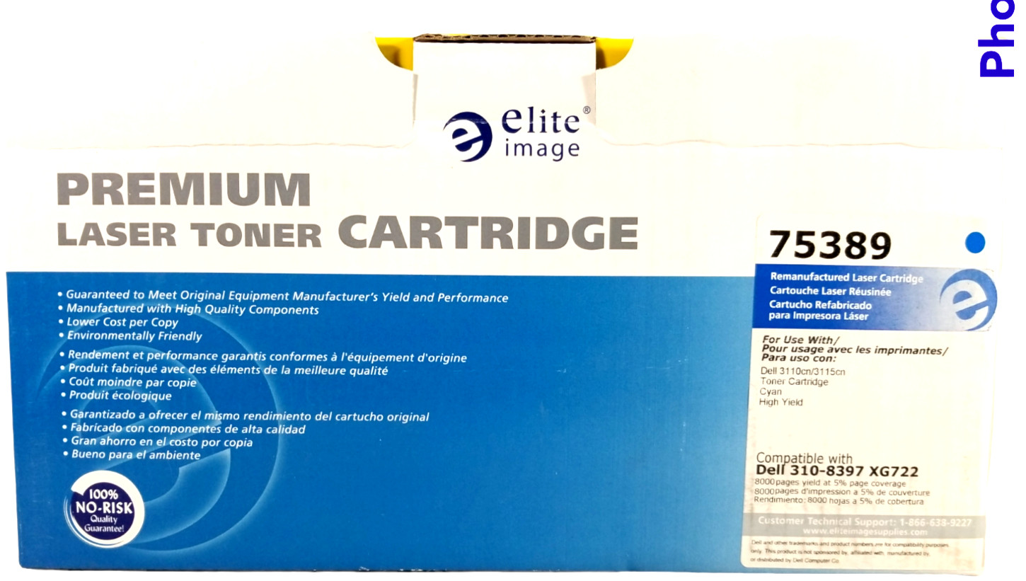 Elite Image Premium Laser Toner Cartridge 75389 Dell 3110cn Cyan High Yield