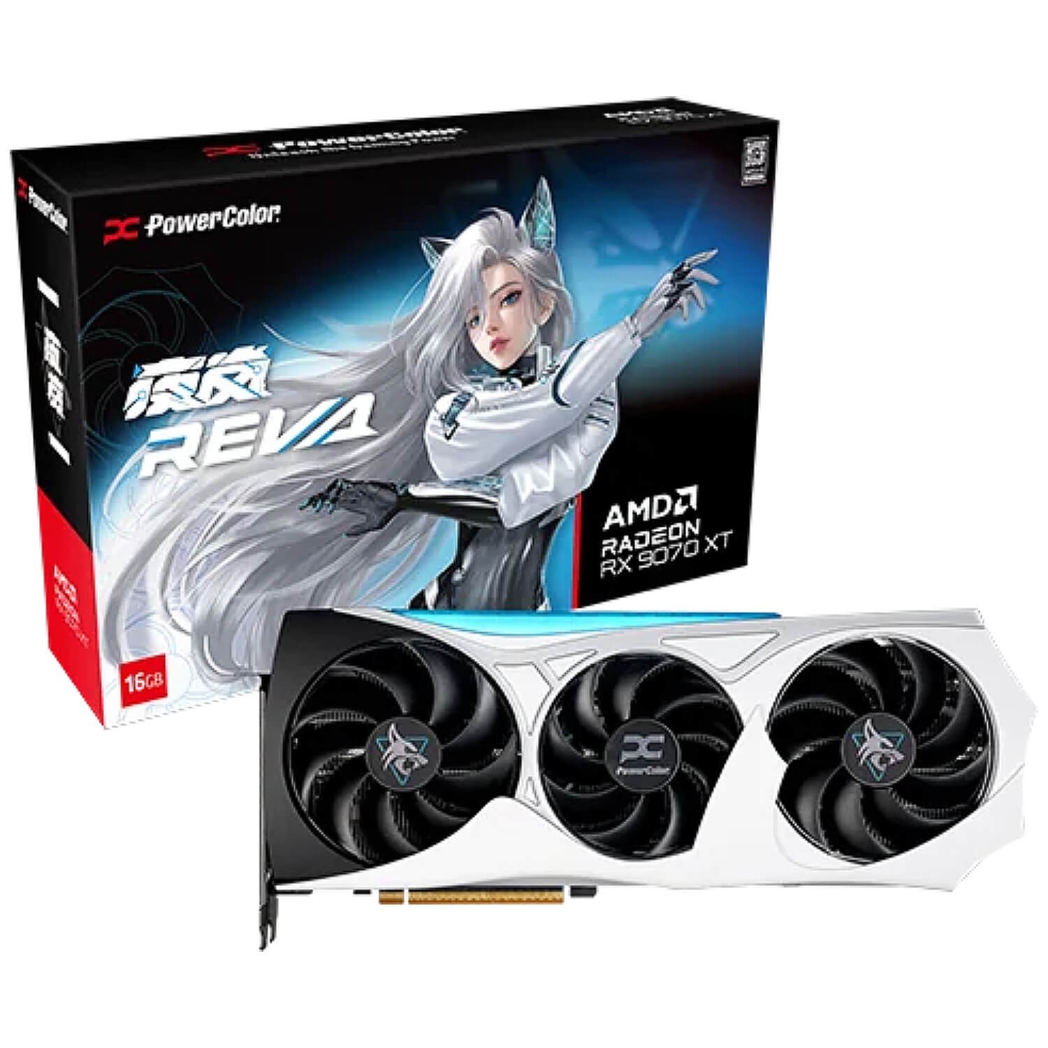 PowerColor Hellhound RX 9070 XT 16GB GDDR6 Reva Edition RX9070XT16G-LOCREVA