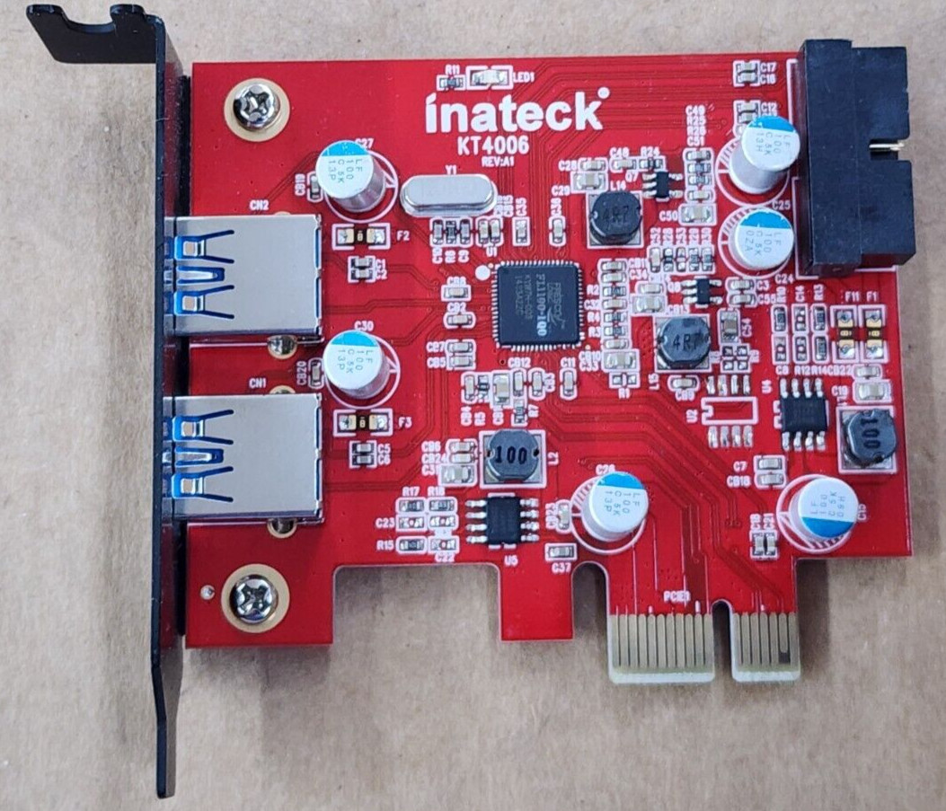 Lot of 2 Inateck KT4006 2-Port PCIe to USB A 3.0 Expansion Card