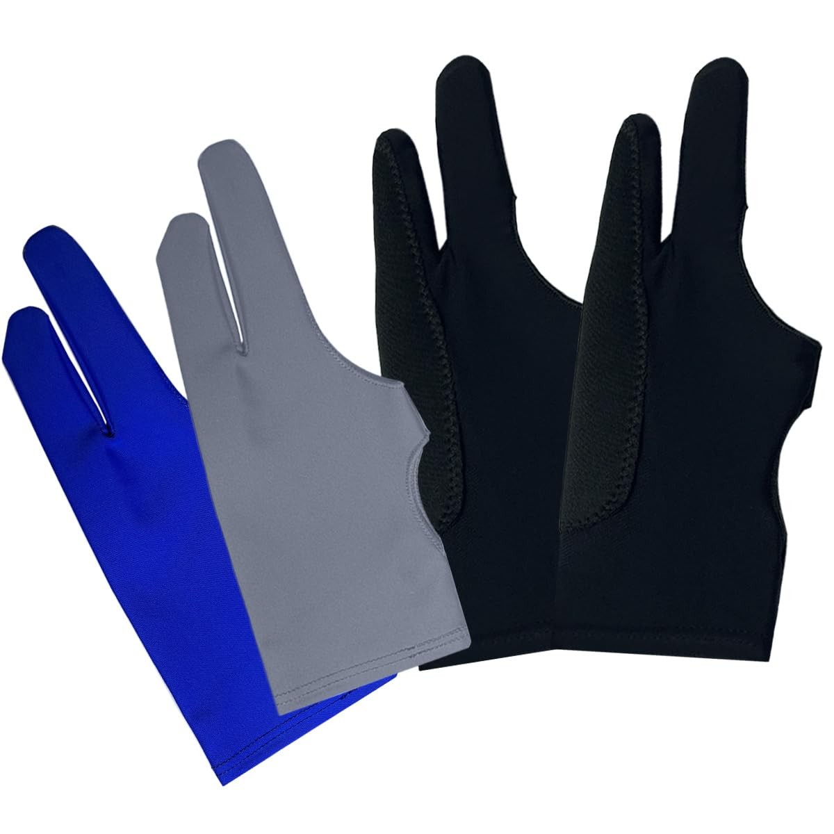 4 Pack Two-Finger Artist Gloves for Drawing Tablets Paper Sketch Graphics