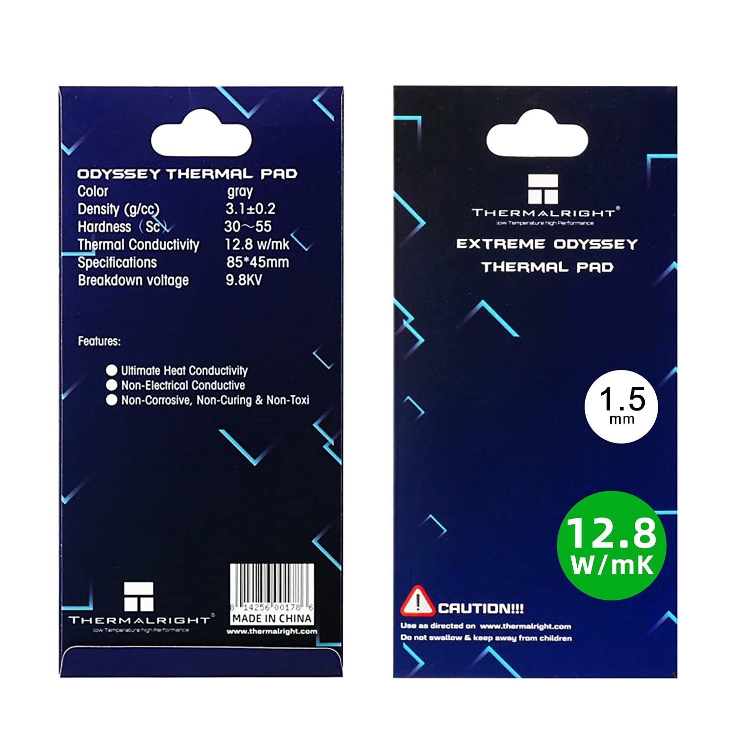 Thermalright Thermal Pad 1.5mm 12.8 W/mK, 85x45x1.5mm, Non Conductive Heat Resis