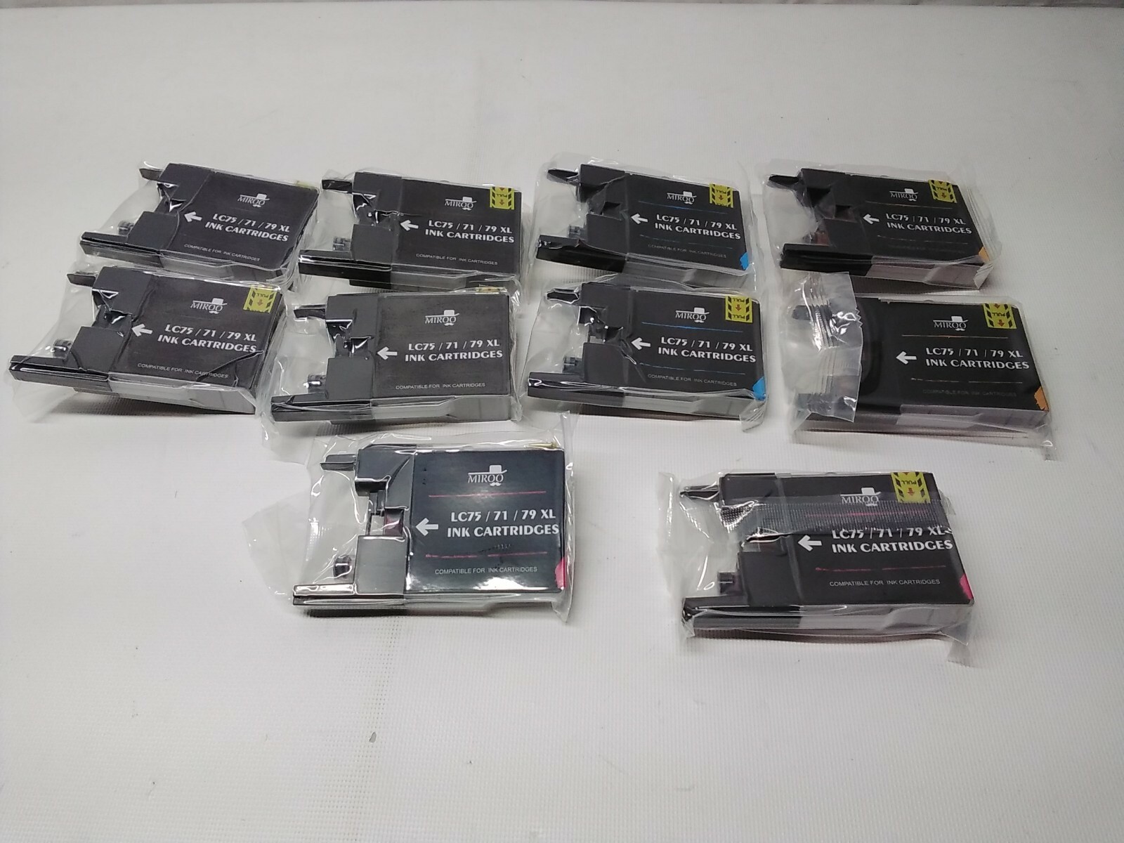  10 pack Miroo Ink Cartridges LC75/71/79 XL Blue/Magenta/Orange/Black