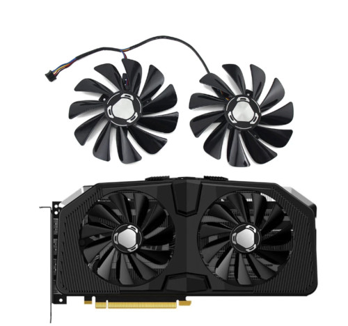 Pair Fans Cooling Fans For XFX Radeon RX 5600 5700 XT RAW II  FDC10U12S9-C