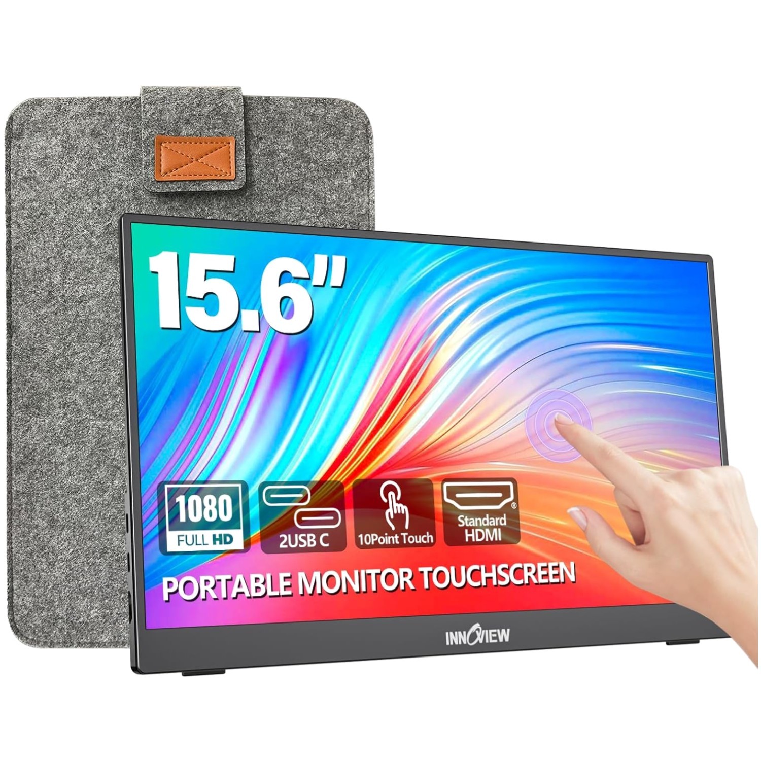 Slim 15.6" Portable Monitor Protective Sleeve