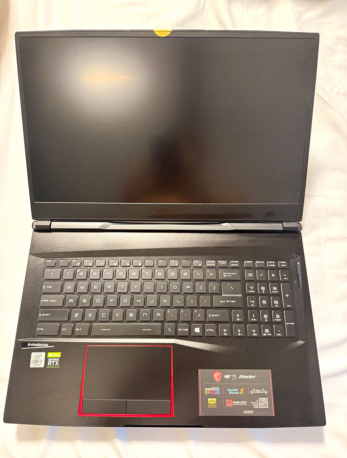 MSI GE75 Raider 17.3" Gaming Laptop Intel Core i7 NVIDIA GeForce RTX Black