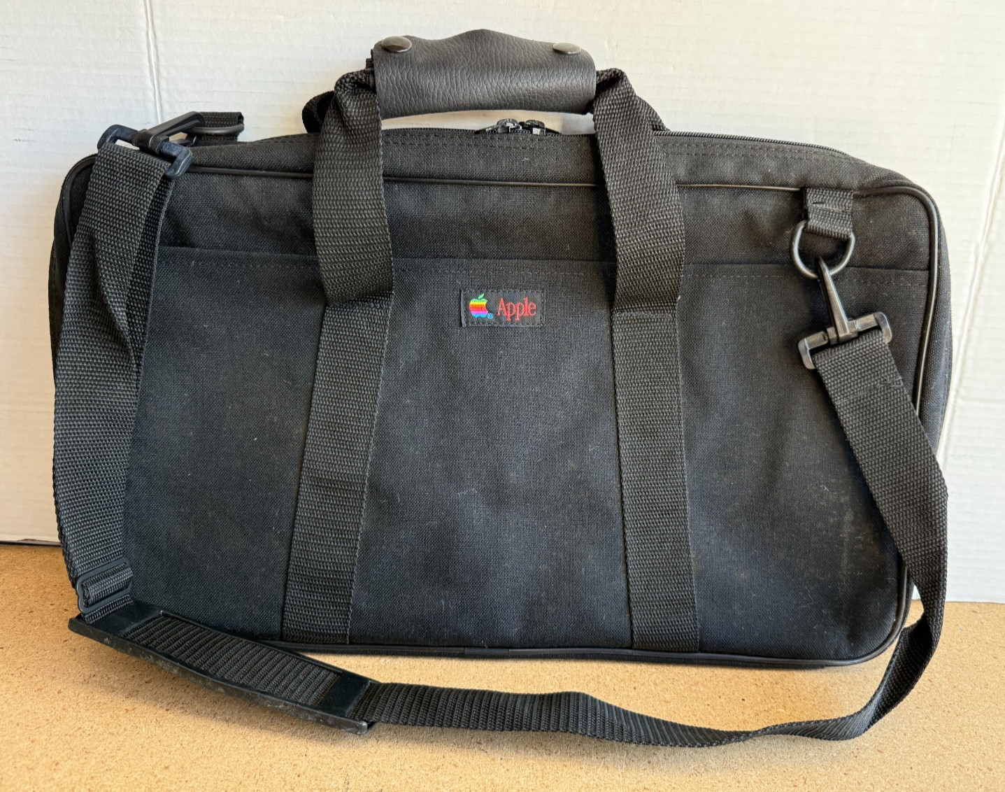 Vintage 1980s Apple Rainbow LOGO with Claris Floppy Travel Bag Tote Carry Case