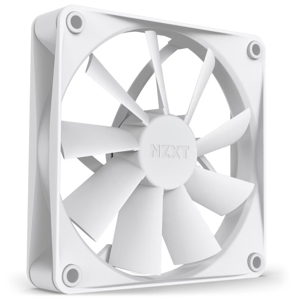 NZXT 120mm White Rifle Bearing Quiet Airflow Case Cooling Fan DC 3-pin