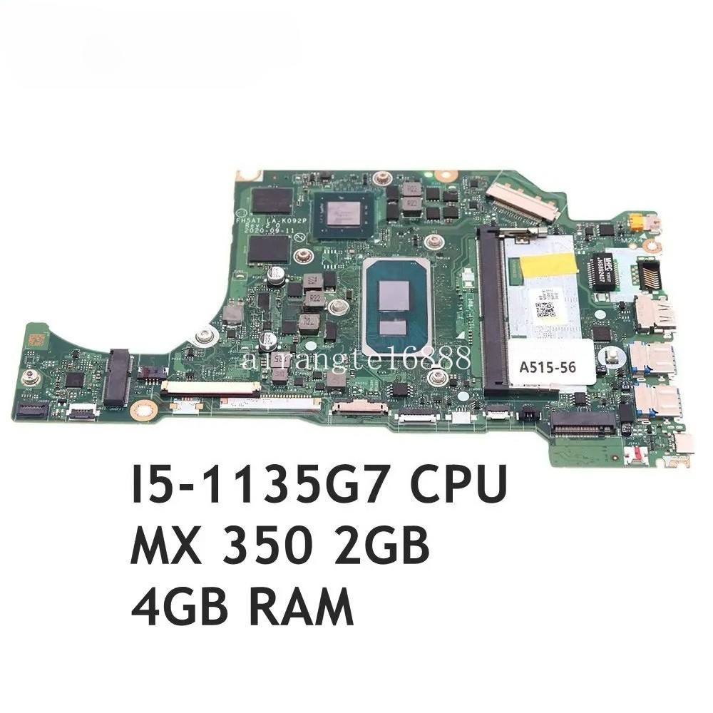 LA-K092P For ACER Aspire A515-56/56G Motherboard I5-1135G7 MX350 2G DDR4+4GB RAM