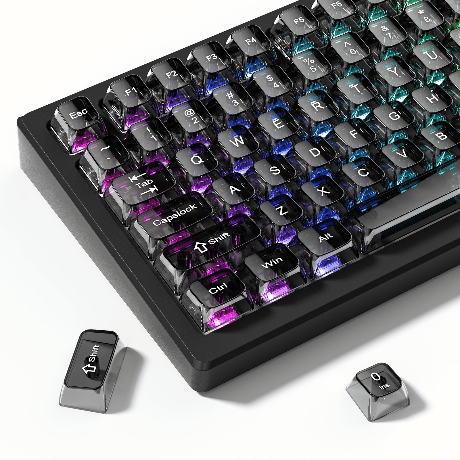 Clear keycaps Set,Translucent Keyboard keycaps,Jelly Key caps